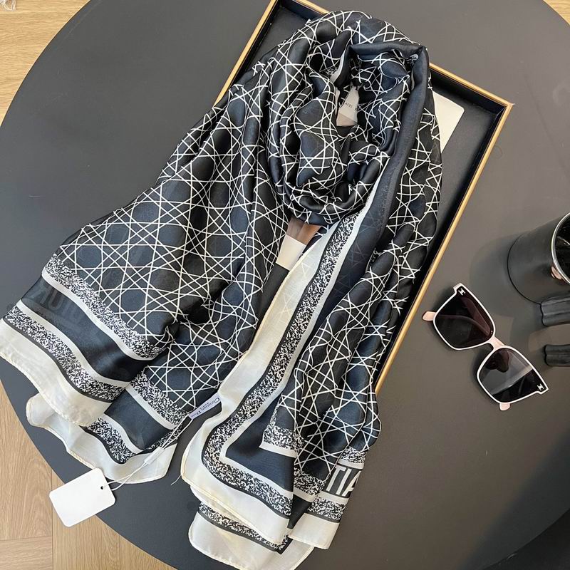 Dior silk scarf 180-90cm E04 (3)